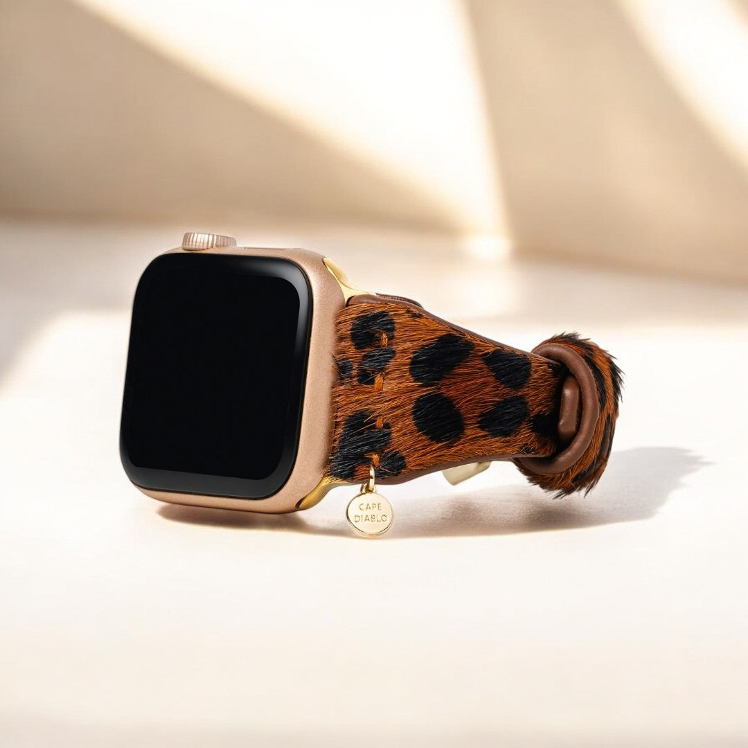 Bracelet Apple Watch en cuir marron Panthera