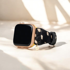 Bracelet Apple Watch en cuir Safari monochrome