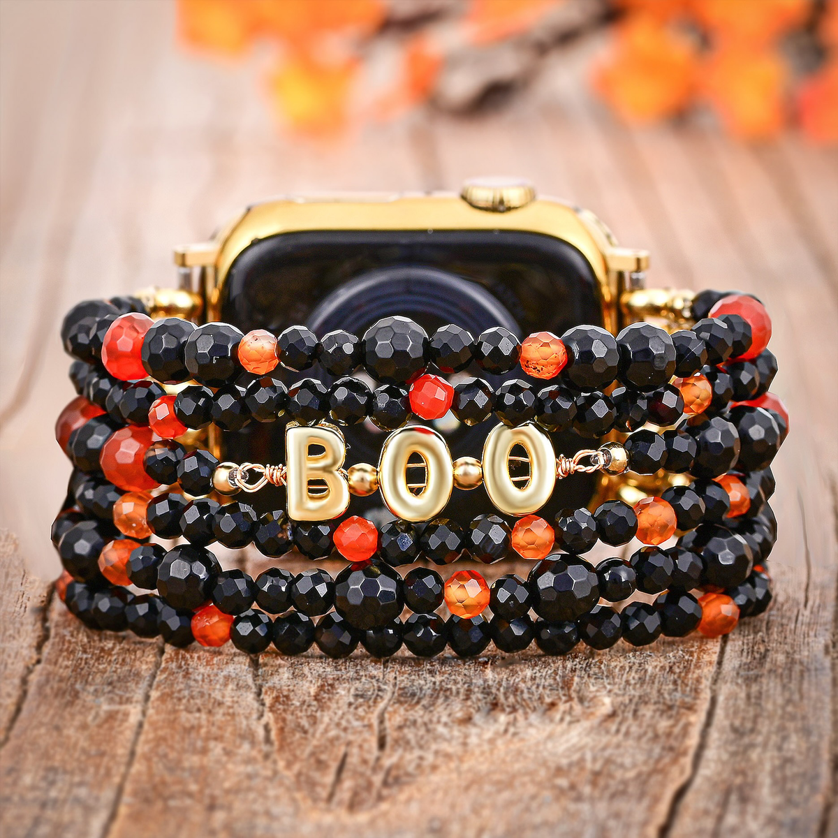 Bracelet Apple Watch à motif de citrouilles d'Halloween