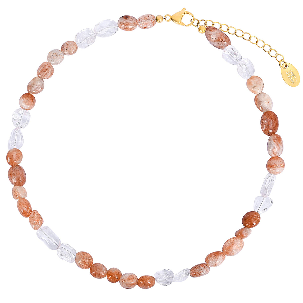 Collier Harmonie en Pierre de Soleil et Quartz
