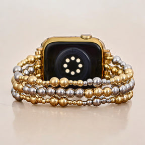 Sterling Gold Stretch Apple Watch Armband