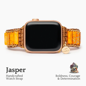 Bracelet Apple Watch Jaspe Impérial Pêche