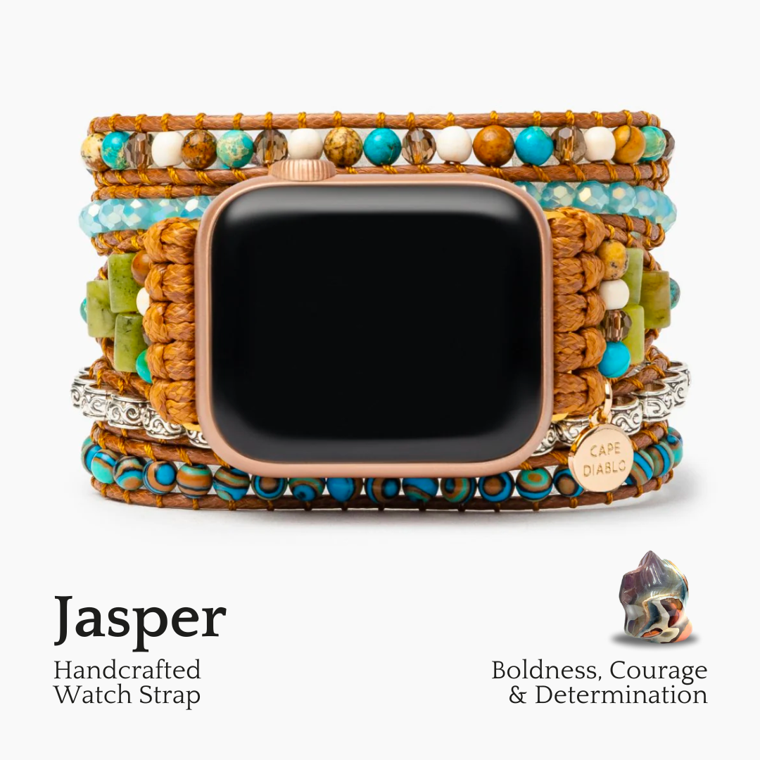 Gedrehtes Ozeanjaspis Apple Watch Armband