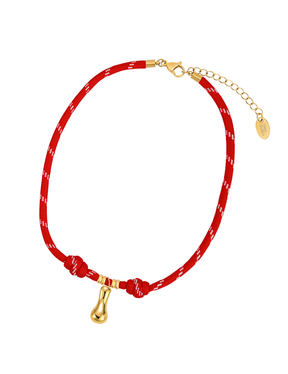 Goldene Bubble Letter Seil Halskette