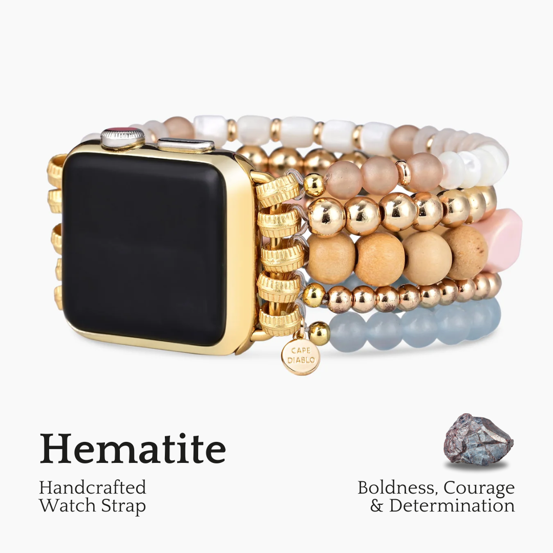 Bracelet Apple Watch extensible Abricot Brume
