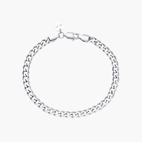 Bracelet cubain (argent) 5 mm