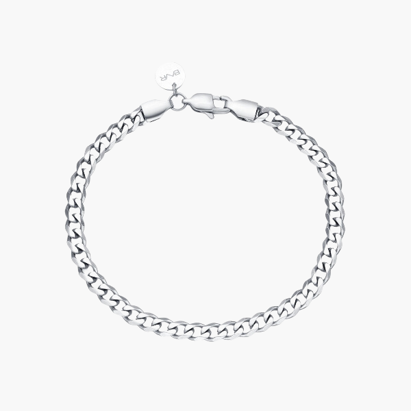 Bracelet cubain (argent) 5 mm