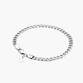 Bracelet cubain (argent) 5mm