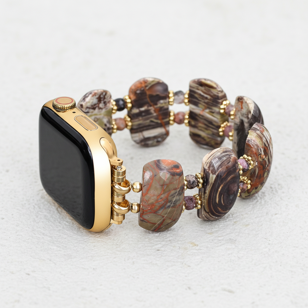 Bracelet extensible en agate Horizon du Désert pour Apple Watch