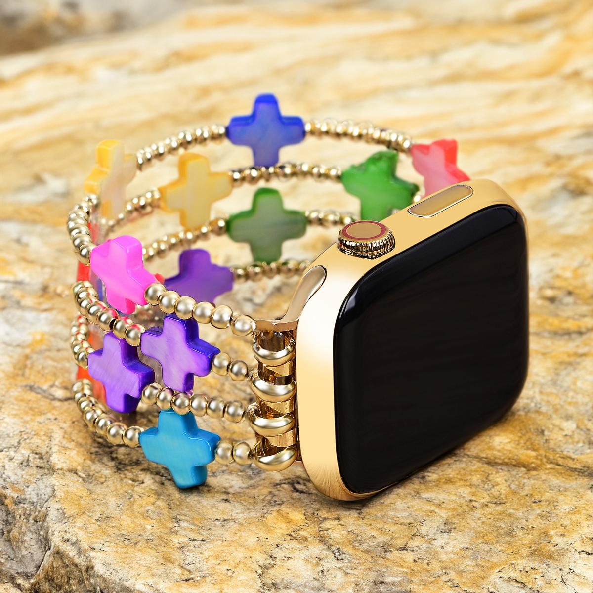 Bracelet Apple Watch extensible Chakra Cross