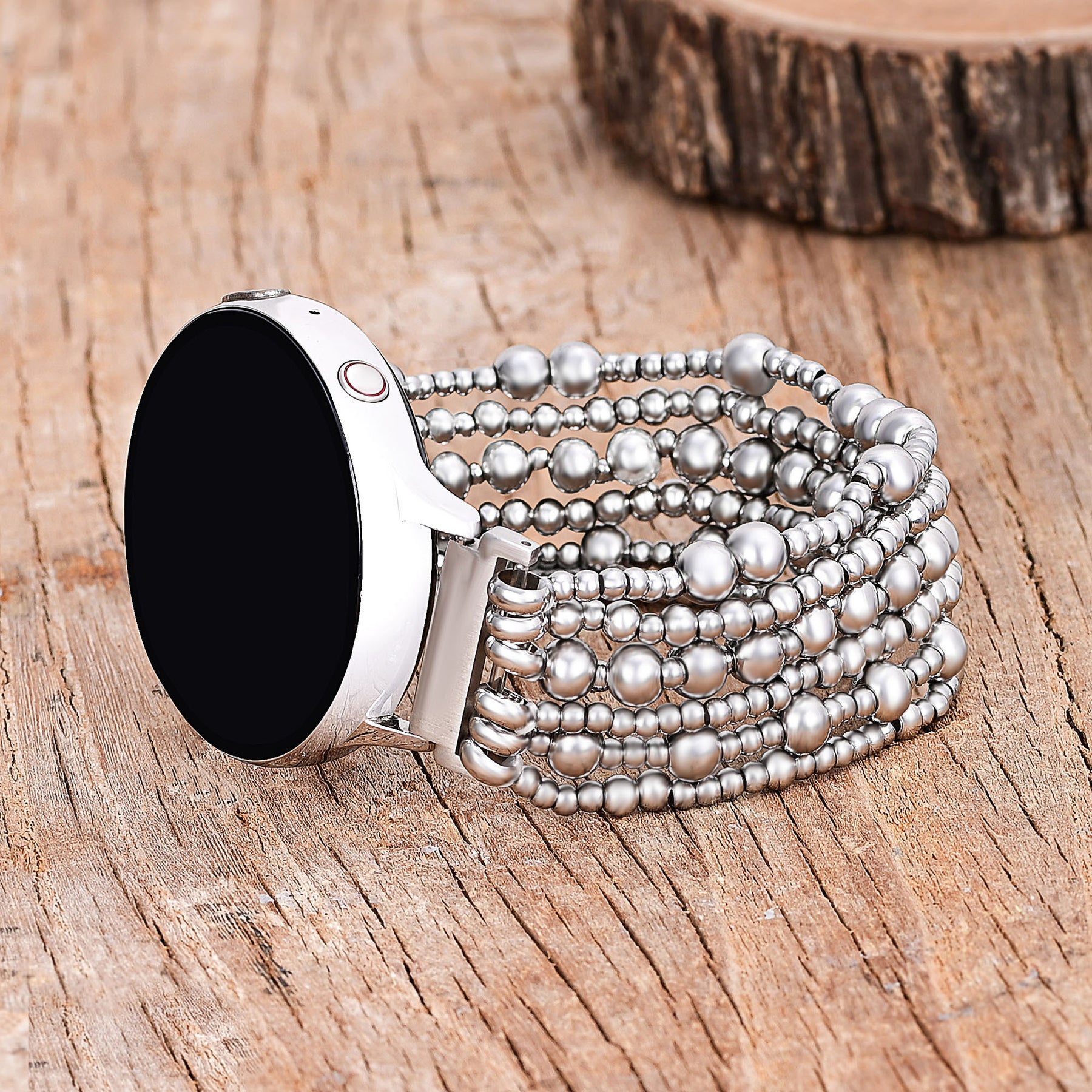 Bracelet extensible Platinum Demure pour Apple Watch