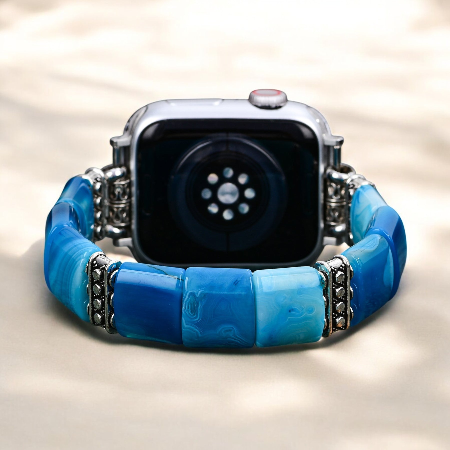 Bracelet extensible en agate Serene Abyss pour Apple Watch
