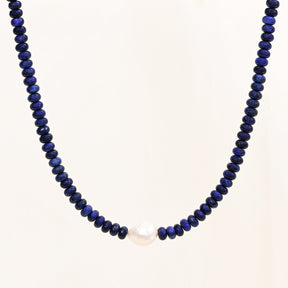 Collier de perles Lapis de minuit