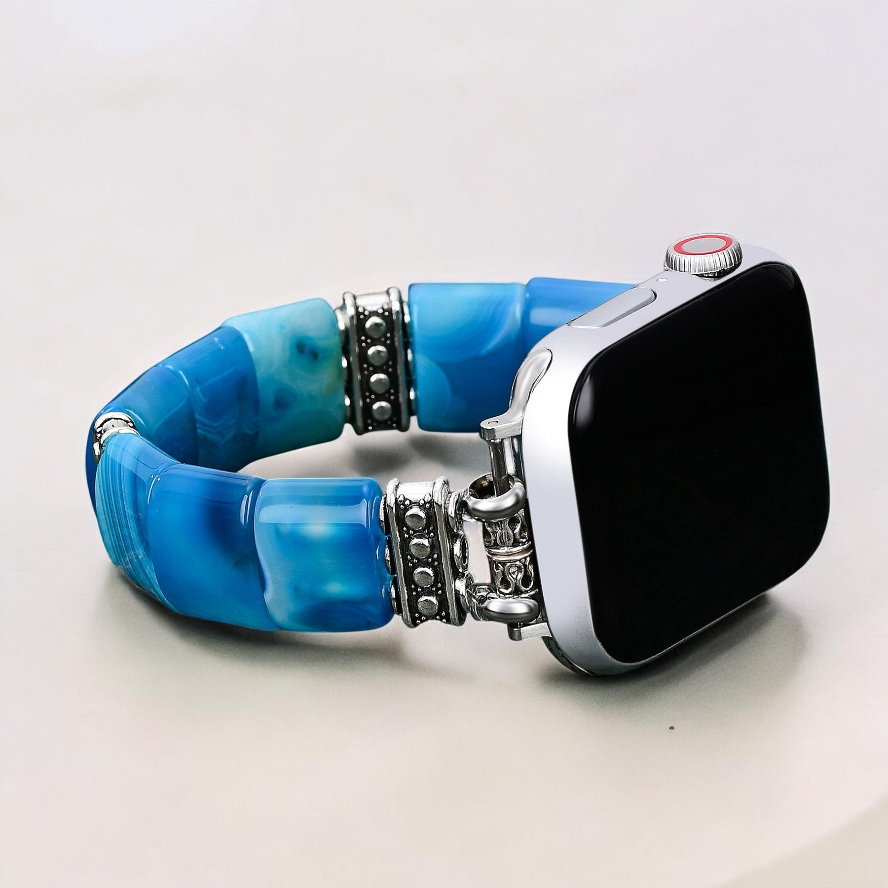 Bracelet extensible en agate Serene Abyss pour Apple Watch