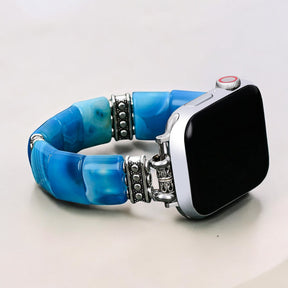 Bracelet extensible en agate Serene Abyss pour Apple Watch