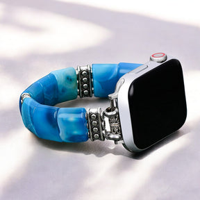 Bracelet extensible en agate Serene Abyss pour Apple Watch