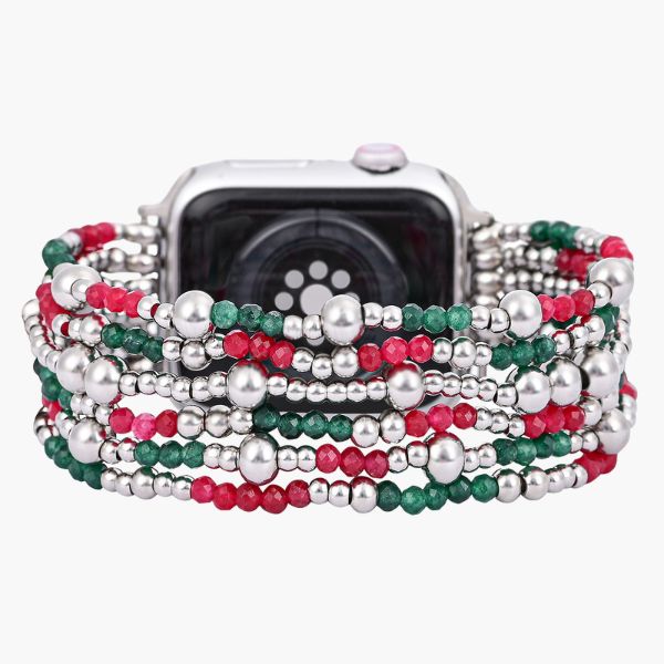 Bracelet extensible Apple Watch Élégance Argentée Festive