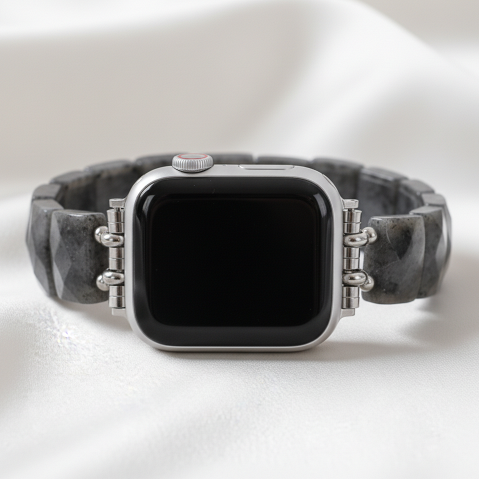 Bracelet extensible en pierre équilibre de minuit pour Apple Watch