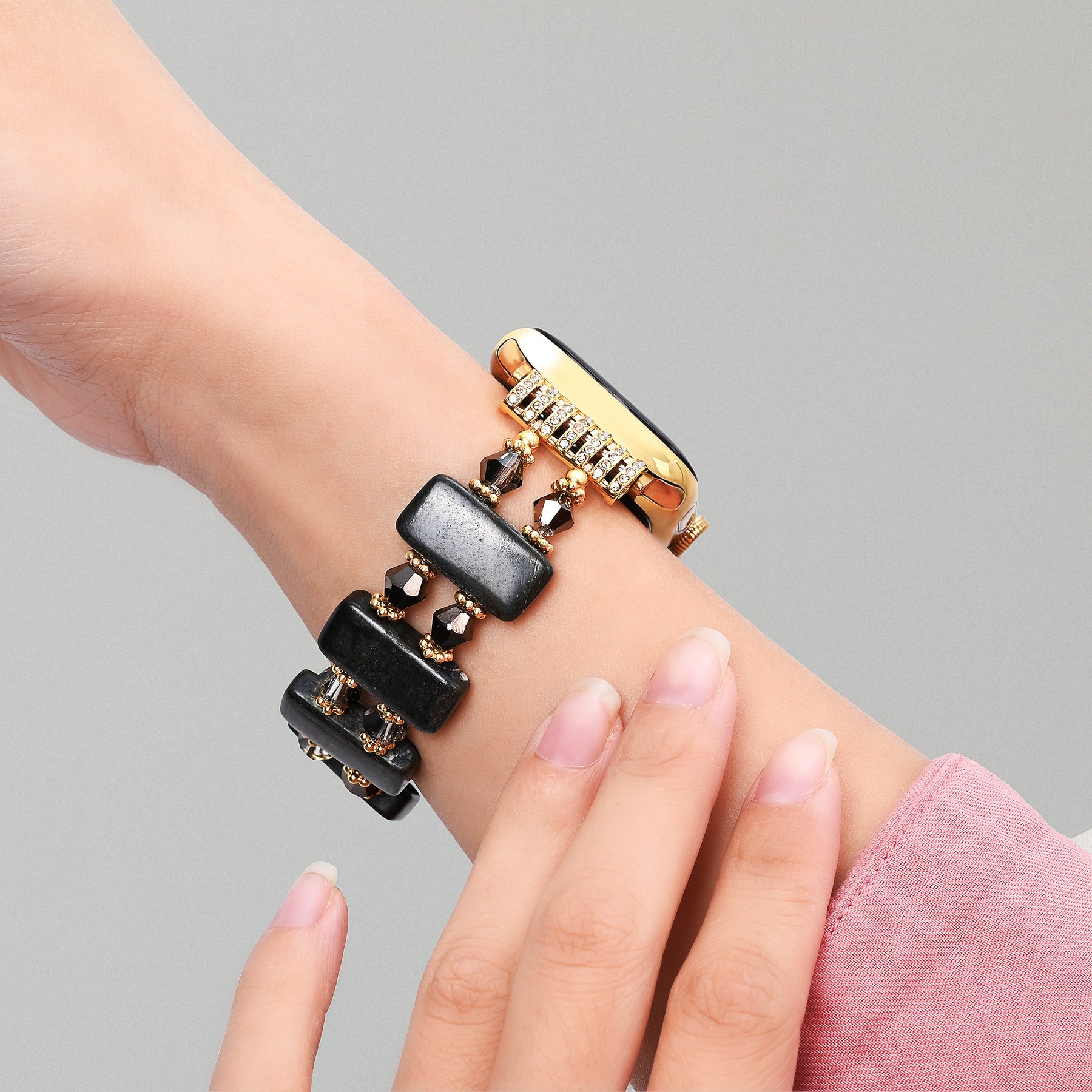 Bracelet extensible Obsidian Muse Apple Watch