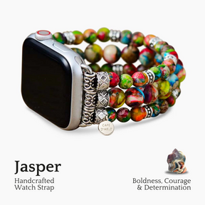 Bracelet Apple Watch extensible en jaspe vigne