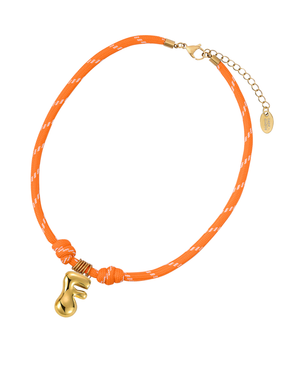 Goldene Bubble Letter Seil Halskette