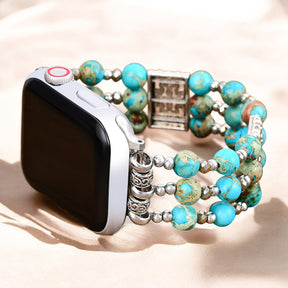 Artisanale Türkis Spirit Stretch Apple Watch Armband