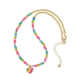 Collier Coeur Pastel