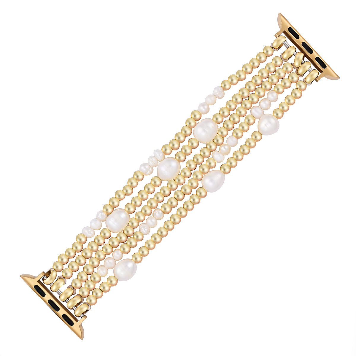 Bracelet extensible Apple Watch en or et perle