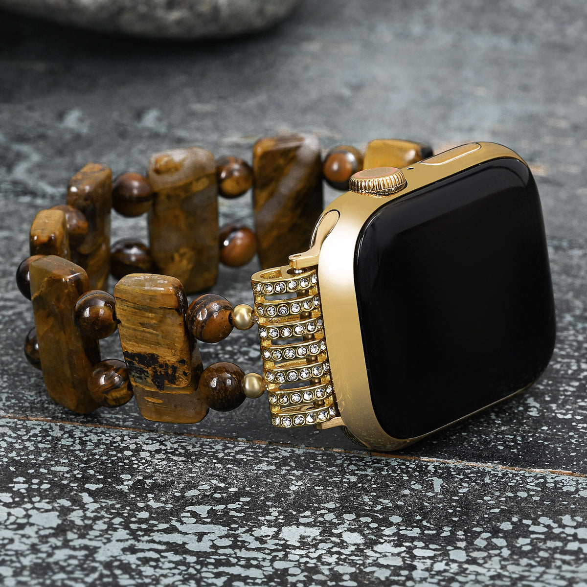 Golden Tiger Strength Apple Watch Armband