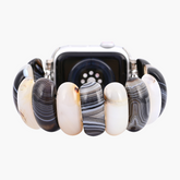 Bracelet extensible Obsidian Frost Agate pour Apple Watch
