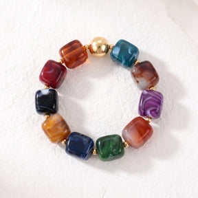 Mystisches Regenbogenfarbenes Chunky-Armband