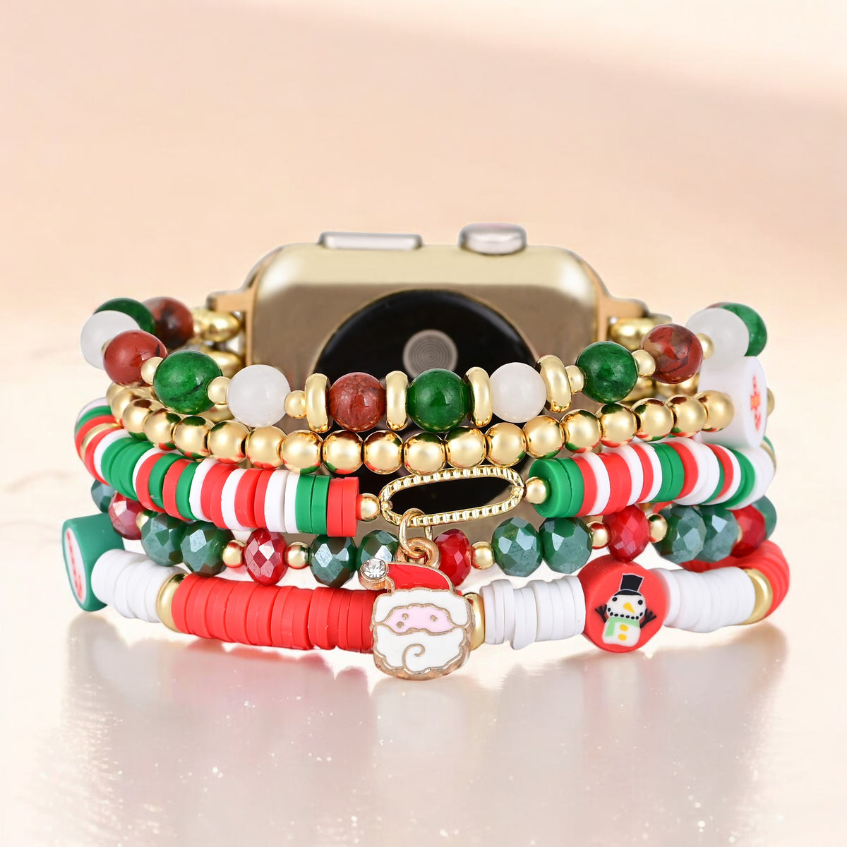Bracelet extensible Santa Sparkle pour Apple Watch