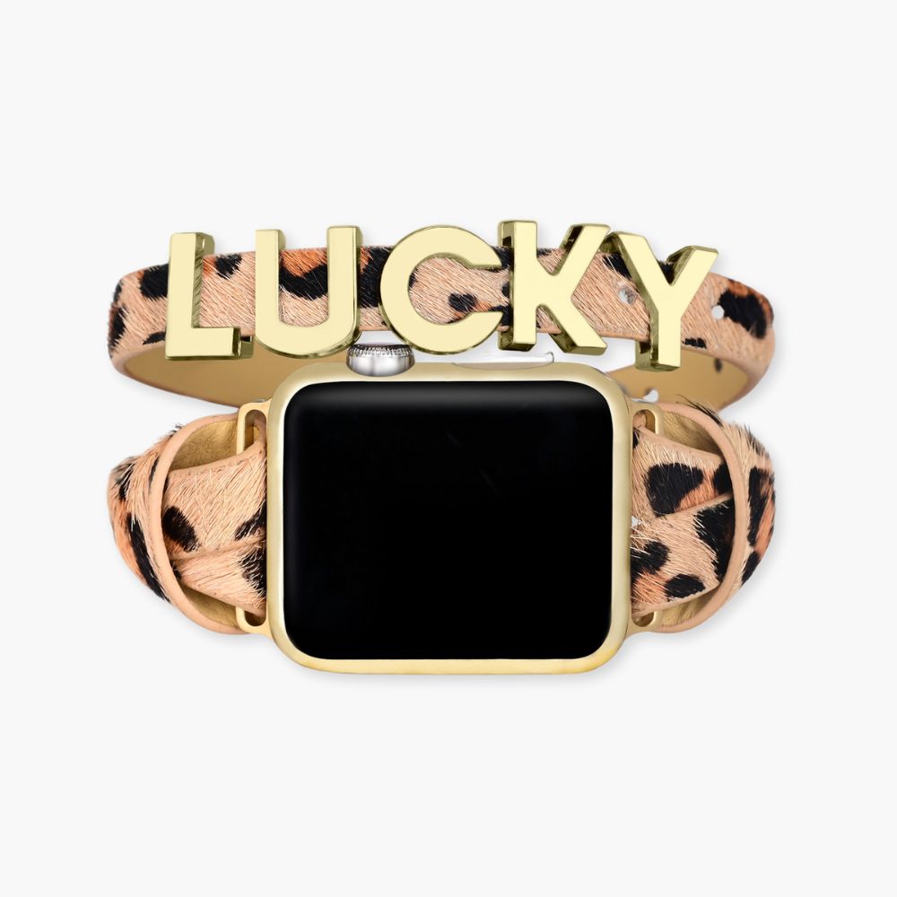 Bracelet Apple Watch en cuir Lucky Safari