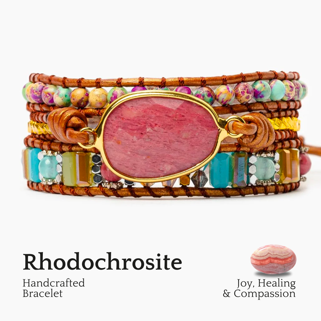 Heilendes Rhodochrosit Wickelarmband