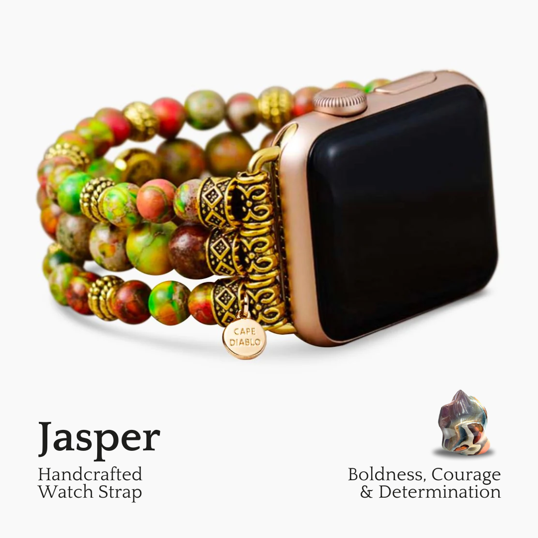 Koniferen-Jaspis-Stretch-Apple-Watch-Armband
