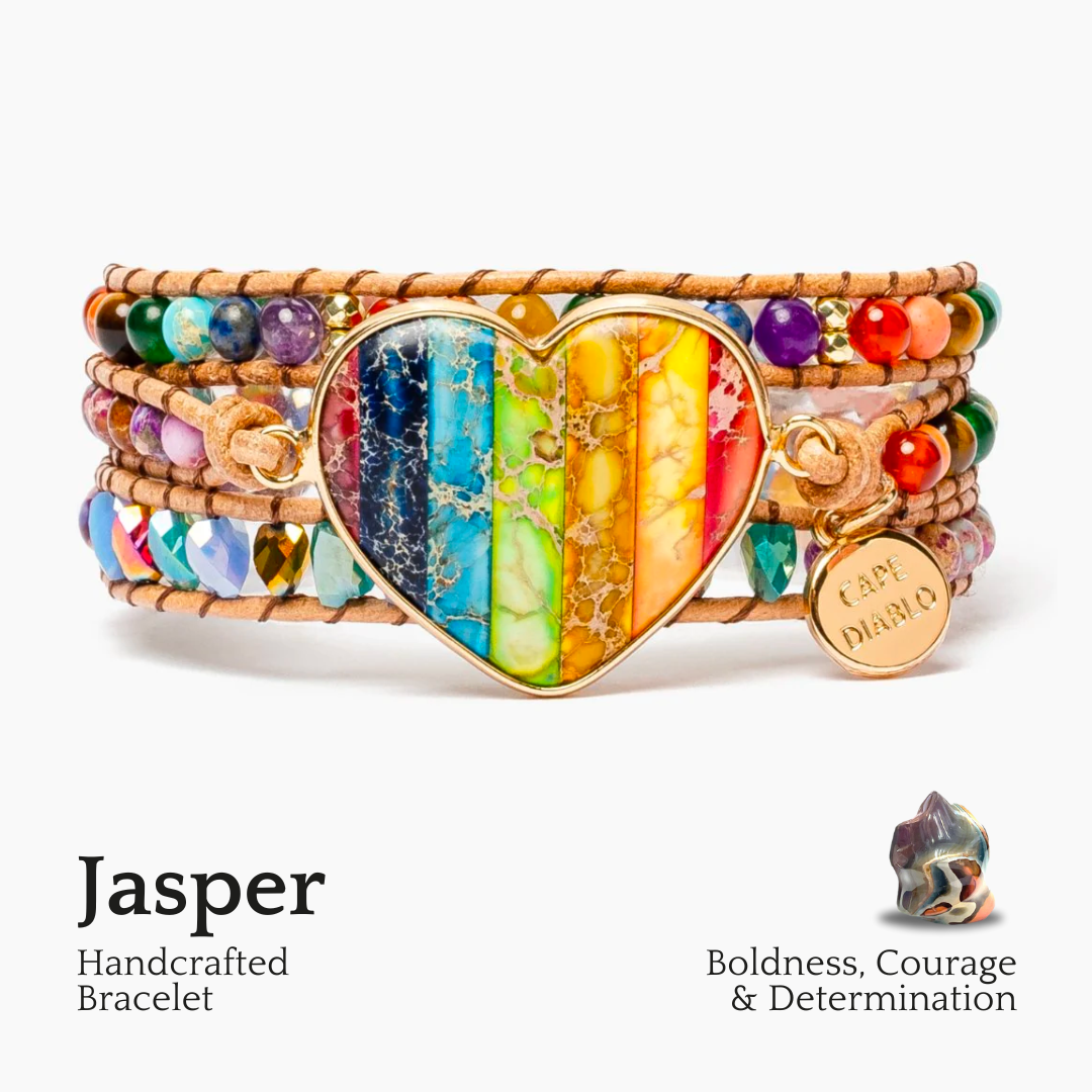 Chakra-Liebe Regenbogen Wickelarmband