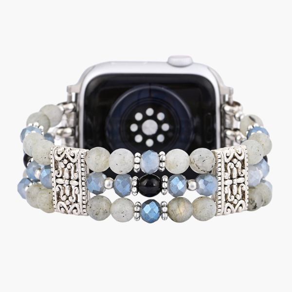 Bracelet Apple Watch en Labradorite Indigo Artisanal