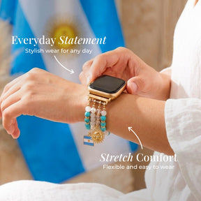 Bracelet Apple Watch Argent Albiceleste Stretch