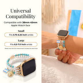 Bracelet Apple Watch Argent Albiceleste Stretch