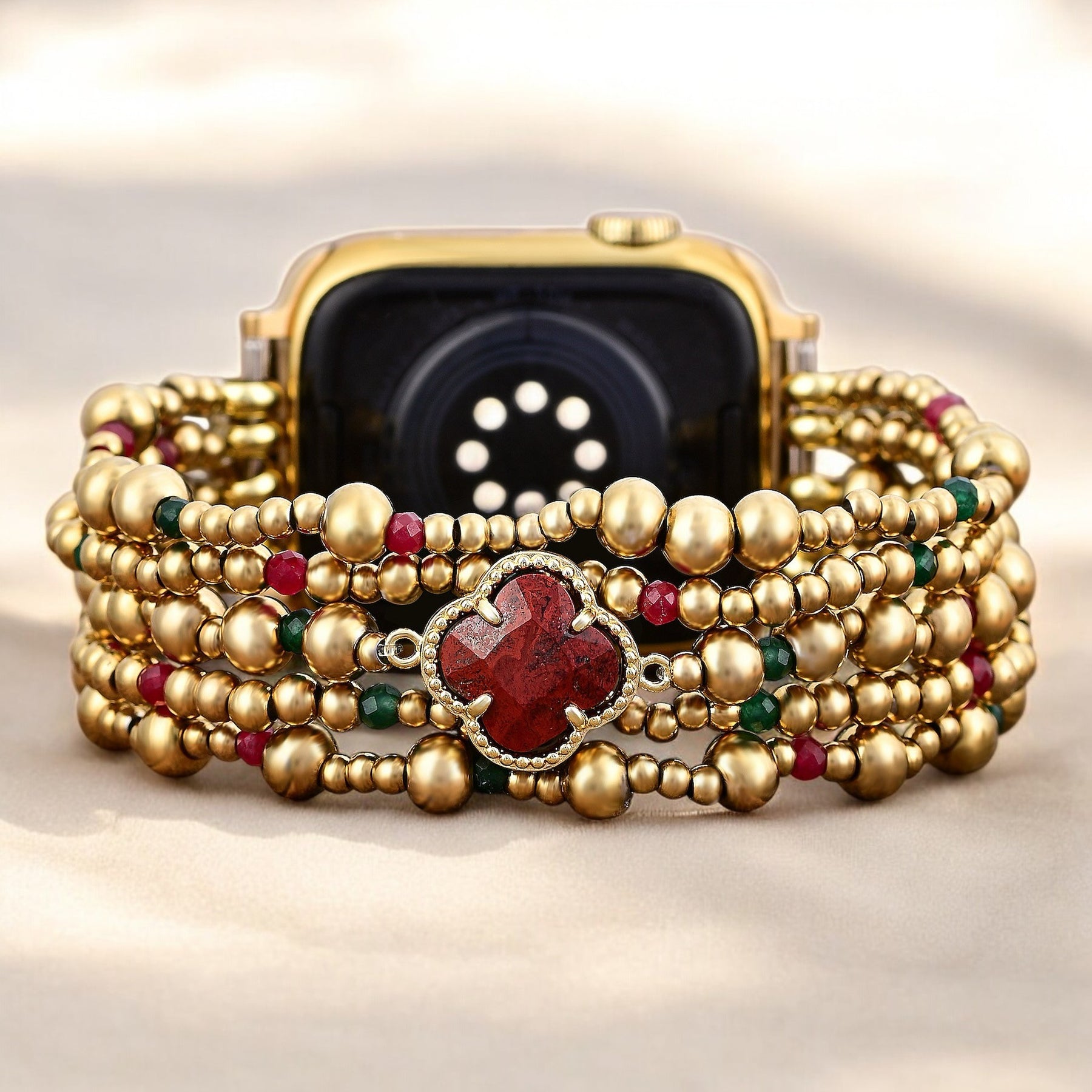 Holiday Lucky Clover Stretch Apple Watch Armband