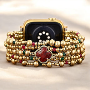Holiday Lucky Clover Stretch Apple Watch Armband