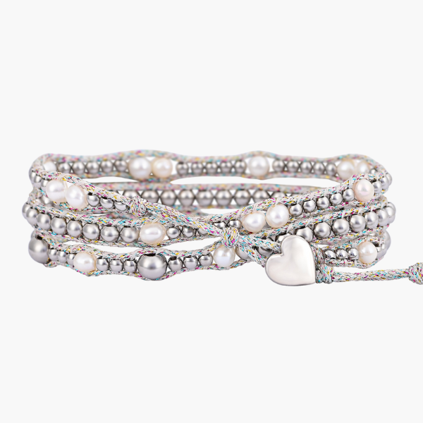Glänzendes Perlen-Schutzwickelarmband