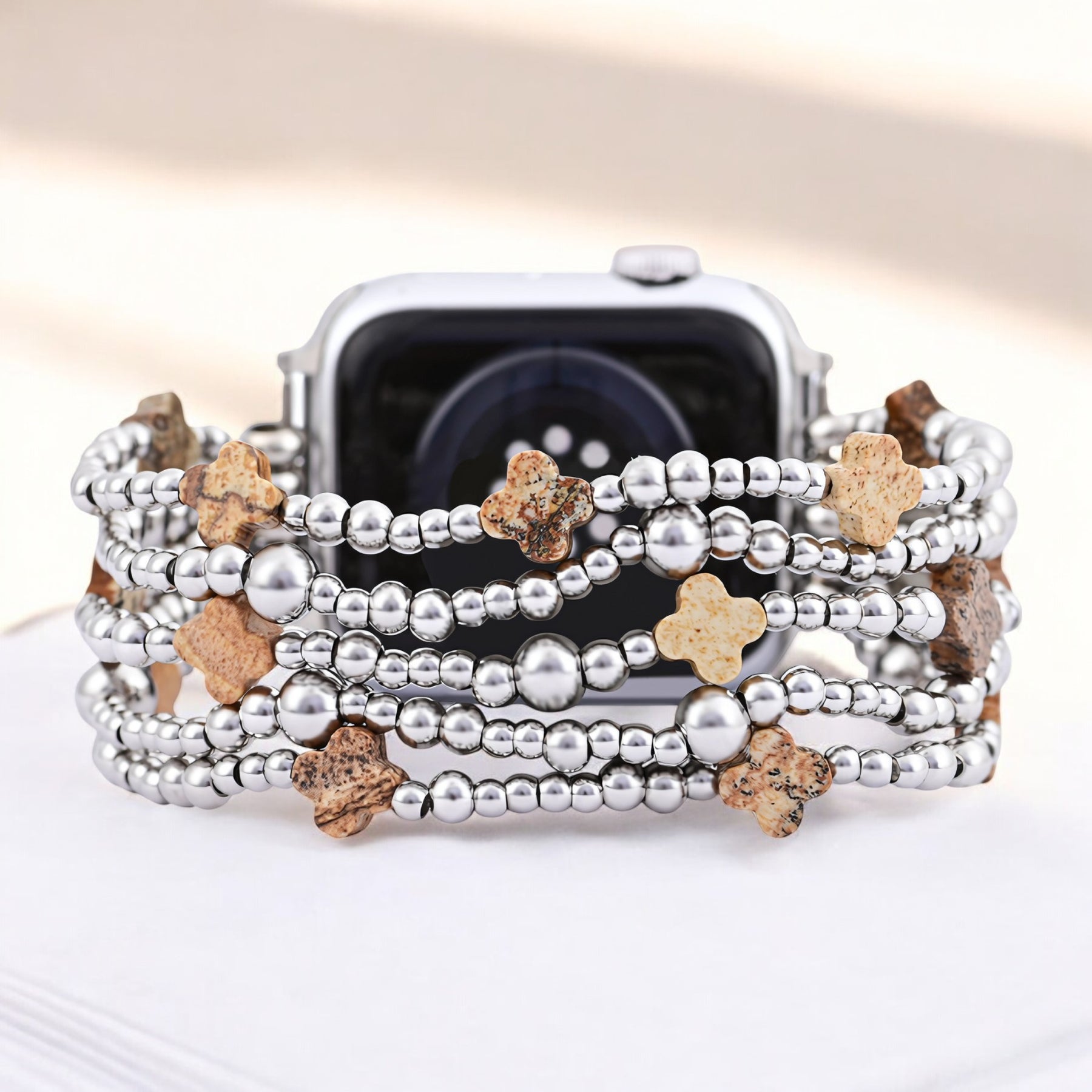 Bracelet Apple Watch Ethereal Sands Cross Stretch