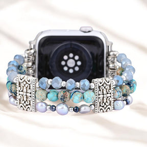 Artisanaler Jasper Nomadic Stretch Apple Watch Armband