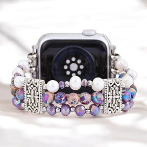 Artisanales Jasper-Oase Stretch Apple Watch Armband
