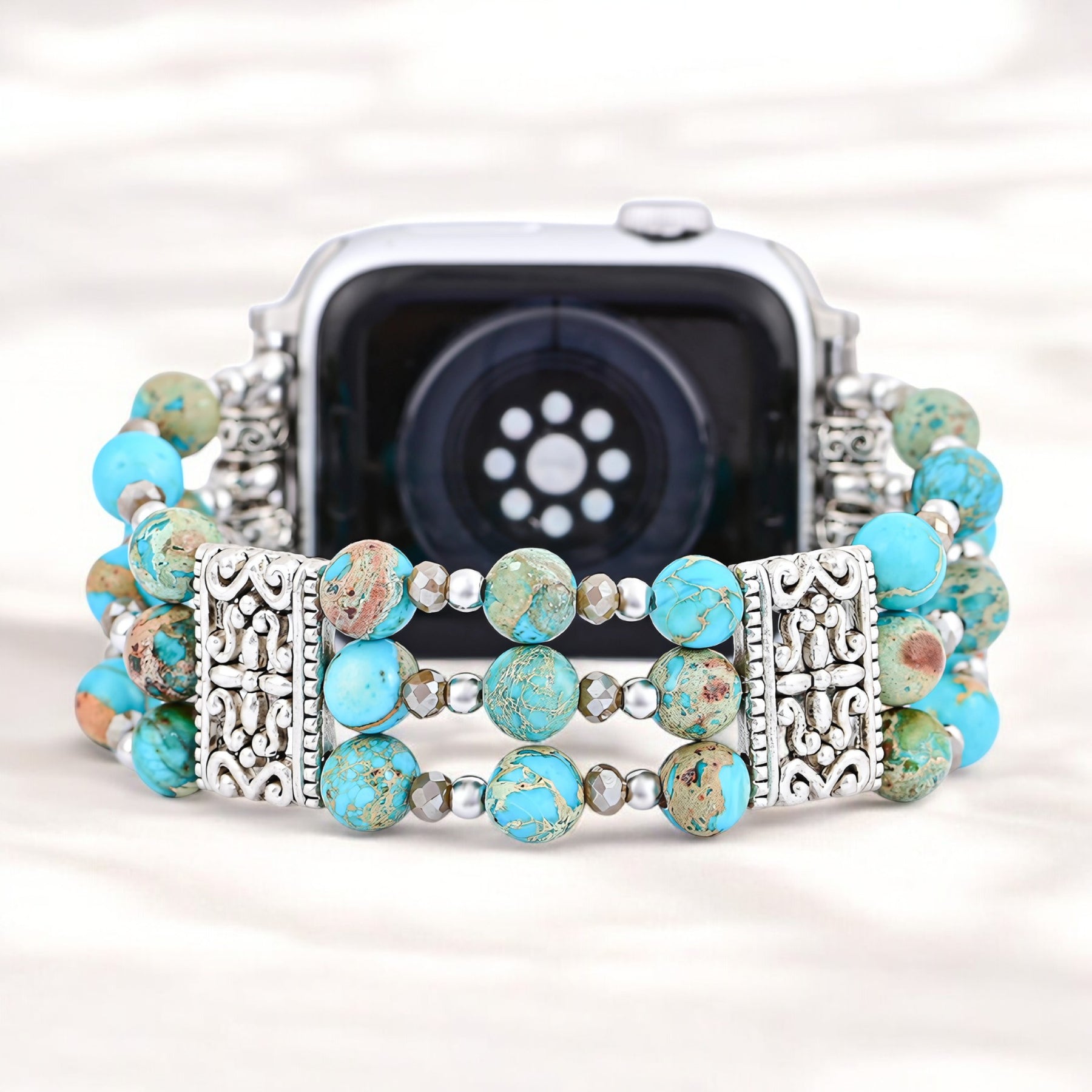 Artisanale Türkis Spirit Stretch Apple Watch Armband