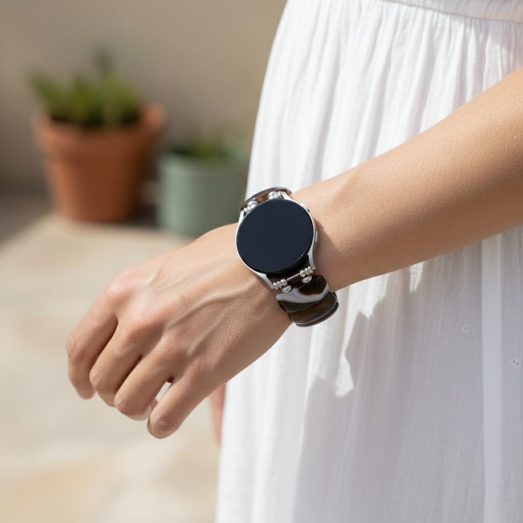 Bohemian Onyx Eleganz Stretch Armband für Samsung Galaxy Watch