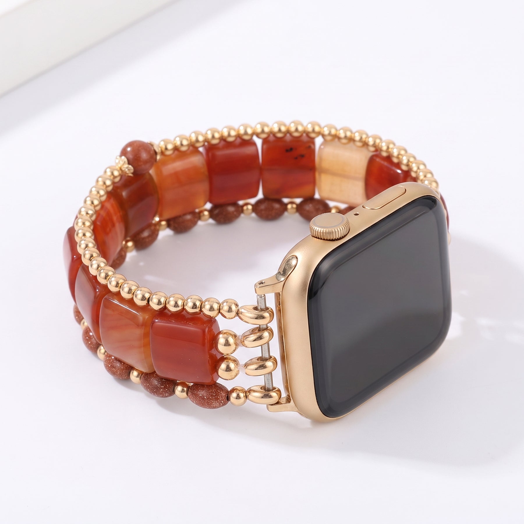 Bracelet extensible pour Apple Watch Violet Hour Améthyste, argenté