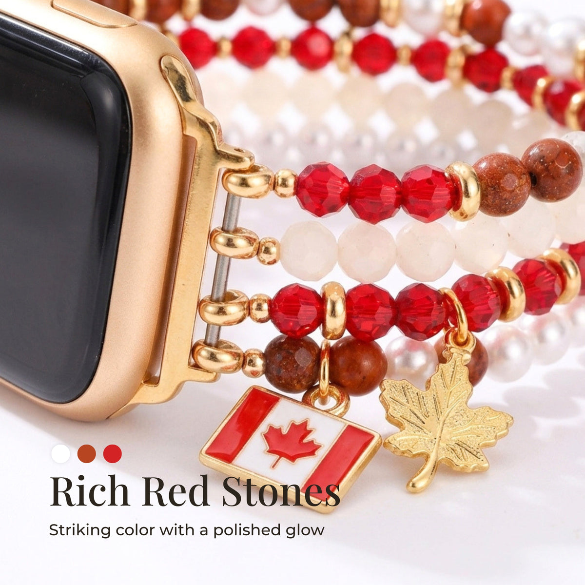 Bracelet extensible Apple Watch en perle d'érable du Canada