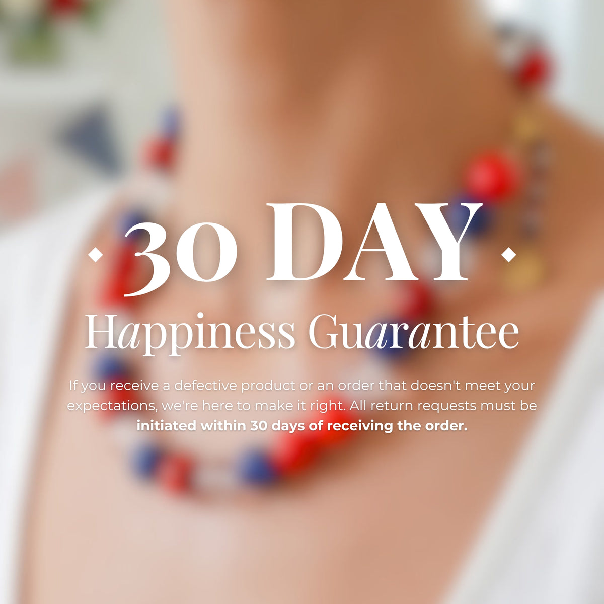 Collier de perles chunky America's 250
